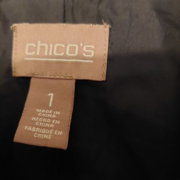 Chico's Leather Jacket Black - Picture 3 of 6